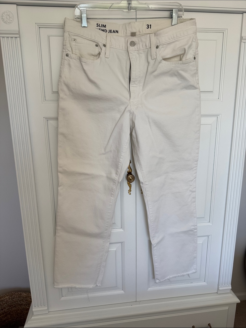 J crew Slim Straight White Jeans - Size 31
